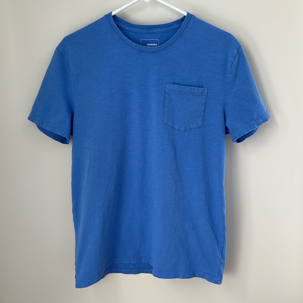 SONOMA Short Sleeve Ocean Blue Pocket T-Shirt